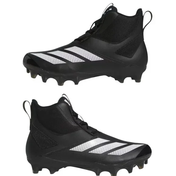 Adizero Chaos Football Linemen Cleats Core Black/White Shoes Men's